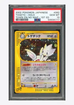 Pokemon PSA 10 Togetic Holo 2002 062/092 Town on No Map 1ST ED. Japanese - Image 1