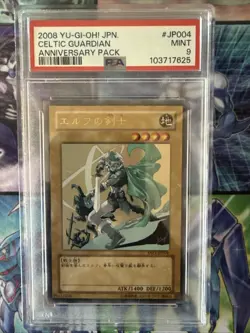 2008 YU-GI-OH! JAPANESE YAP1-ANNIVERSARY PACK #JP004 CELTIC GUARDIAN PSA 9 - Image 1