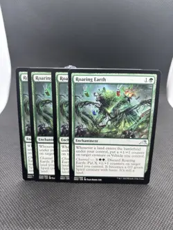 ***Roaring Earth X4***Kamigawa Neon Dynasty MTG - Image 1