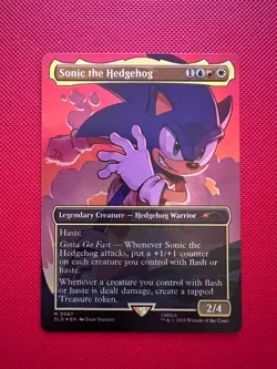 Magic The Gathering MTG Rainbow Foil Edition Sonic The Hedgehog Secret Lair 2087 - Image 1