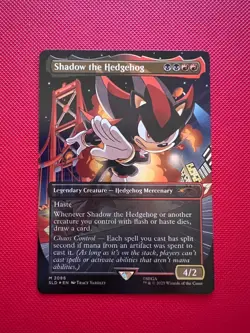 Magic The Gathering MTG Foil Sonic Secret Lair Shadow The Hedgehog 2086 Mythic - Image 1