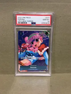 2022 PERONA ONE PIECE (Box Topper) OP01-077 Romance Dawn Foil PSA 10 - Image 1