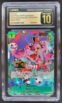 2025 ONE PIECE JP PERONA SUPER RARE 3RD ANNIV OP12-034 CGC 10 PRISTINE C PT - Image 1