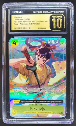 2024 ONE PIECE KIKUNOJO RARE ALT ART OP06-104 CGC 10 PRISTINE C PT - Image 1