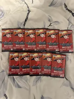 One Piece TCG Carrying On His Will Booster Pack OP13 English LOT OF 11 NEW - Image 1