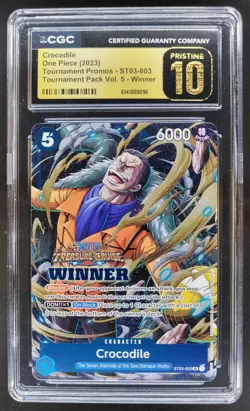2023 ONE PIECE CROCODILE PROMO ST03-003 CGC 10 PRISTINE C PT - Image 1