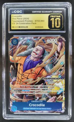 2024 ONE PIECE CROCODILE PROMO ST03-003 CGC 10 PRISTINE C PT - Image 1