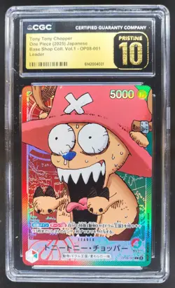 2025 ONE PIECE JP TONY TONY CHOPPER LEADER OP08-001 CGC 10 PRISTINE C PT - Image 1