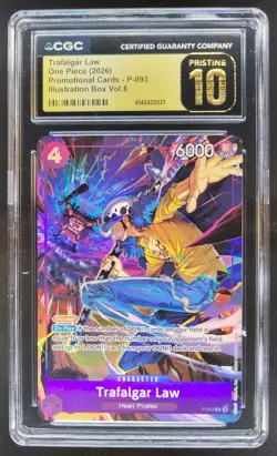 2026 ONE PIECE TRAFALGAR LAW PROMO ILLUSTRATION BOX P-093 CGC 10 PRISTINE C PT - Image 1