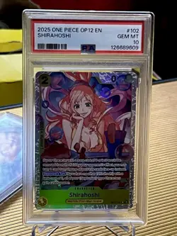2025 One Piece OP 12 EN Shirahoshi #102 PSA 10 - Image 1