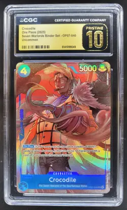 2025 ONE PIECE CROCODILE OP07-040 CGC 10 PRISTINE C PT - Image 1