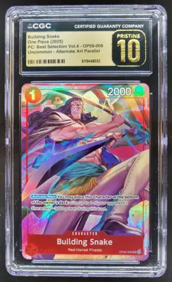 2025 ONE PIECE BUILDING SNAKE ALT ART OP09-008 CGC 10 PRISTINE C PT - Image 1
