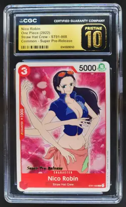 2022 ONE PIECE NICO ROBIN SUPER PRE-RELEASE CGC 10 PRISTINE C PT - Image 1