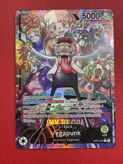 One Piece TCG Vegapunk Leader Parallel Foil OP07-097 500 Years in the Future - Image 1