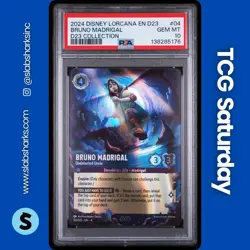 2024 DISNEY LORCANA EN D23 COLL #04/D23 BRUNO MADRIGAL UNDETECTED UNCLE PSA 10 - Image 1