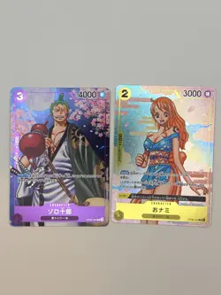 ONE PIECE Card O-Nami R OP06-101 Zoro-Juurou R OP05-067 Promo Set JP NM - Image 1