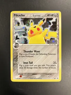 SWIRL Pikachu TCG Delta Species Holo Black Star Promo Pokemon Card 2006 35 LP - Image 2