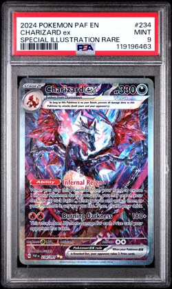 2024 POKEMON PAF EN-PALDEAN FATES SPECIAL ILLUSTRATION RARE CHARIZARD EX PSA 9 - Image 1