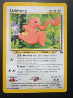 LICKITUNG NON HOLO POKEMON CARD 16/18 SOUTHERN ISLAND NEVER PLAYED COND NM NM- - Image 1