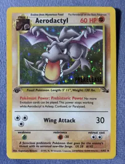 Aerodactyl (Prerelease) 1st Edition Holo Rare Fossil Pokemon Card - WOTC 1999 - Image 1