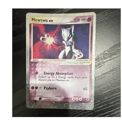 Pokemon Mewtwo ex 101/109 Ultra Rare EX Ruby & Sapphire Holo 100 HP Psyburn Card - Image 1