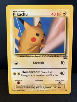 PIKACHU 26 WOTC Black Star Promo - 26 - Pokemon Card #26 snap - Image 1
