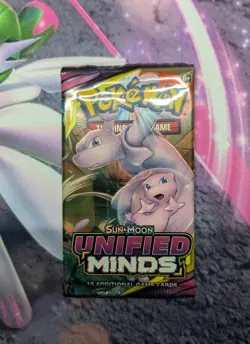 Pokemon TCG Sun and Moon Unified Minds Booster Pack Mew/Mewtwo Art 820650805684 - Image 1