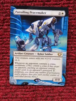 Patrolling Peacemaker MTG Edge of Eternities Commander Hand Painted Altered Art - Image 1
