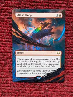 Chaos Warp MTG Edge of Eternities Commander Hand Painted Borderless Altered Art - Image 1