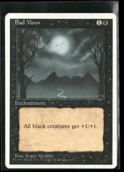 Magic: The Gathering Enchantment Bad Moon Bad Moon Rare MP - Image 1