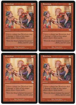 Browbeat x4 4x 2002 Judgment PLAYSET Red Uncommon Sorcery MTG NM AZ1 - Image 1