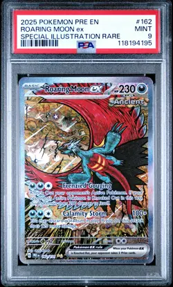 2025 POKEMON PRE EN-PRISMATIC EVOLUTIONS #162 ROARING MOON EX PSA 9 - Image 1