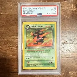 Pokemon TCG Dark Gloom Team Rocket 36/82 Uncommon English 1st Ed PSA 9 - Image 1