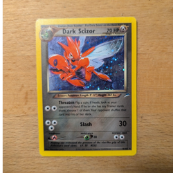 Pokemon Dark Scizor Neo Destiny Holo Rare 9/105 Stage 1 70 HP English 2000 - Image 2