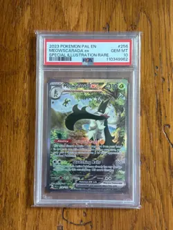 Pokemon Paldea Evolved Meowscarada EX Sir #256 PSA 10 - Image 1