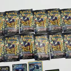 Pokemon TCG Crown Zenith Sea And Sky Collection 14 Booster Packs & Promo Cards - Image 3