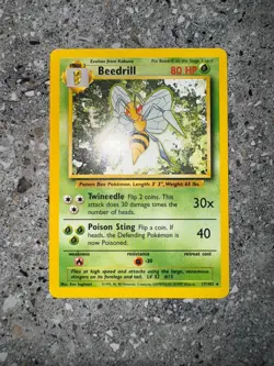 Pokemon TCG Cards Beedrill 17/102 Base Set Rare EXC - Image 3