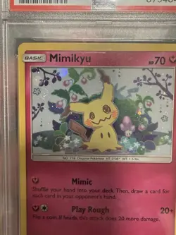 2019 Pokemon Team Up Mimikyu Black Star Promo #SM163 PSA 10 SWIRL 🌀🌀🌀 - Image 2