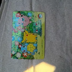 PIKACHU SQUIRTLE BULBASAUR Pokemon Vintage Holo Vending Prism Sticker #382 - Image 1