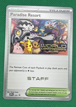 Pokemon TCG World Championship 2025 Paradise Resort STAFF Promo Anaheim 🔥 x1 - Image 2
