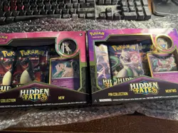 Pokemon Hidden Fates Pin Collection Sealed Kit Mew & Mewtwo English - Image 1