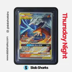 2019 POKEMON WORLD CHAMPS. UNBROKEN BONDS #20/214 RESHIRAM CHARIZARD GX TAG TEAM - Image 1