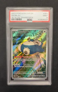 Pokemon Snorlax 151 Elite Trainer Box #51 PSA 9 - Image 1