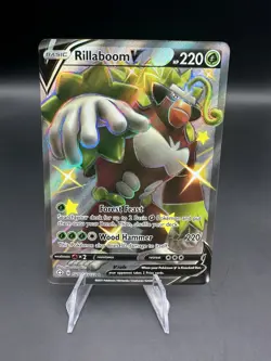 Rillaboom V SV105/SV122 -Shining Fates Shiny Ultra Rare Holo Pokemon TCG - NM - Image 1