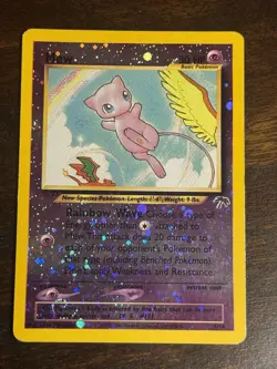 2001 Pokemon Southern Islands Mew 1/18 Reverse Holo Promo WOTC LP SWIRL - Image 1