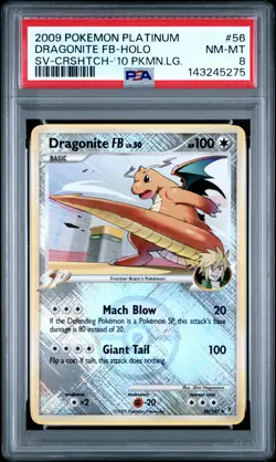 2009 POKEMON PLATINUM SUPREME VICTORS #56 DRAGONITE FB-HOLO PSA 8 - Image 1