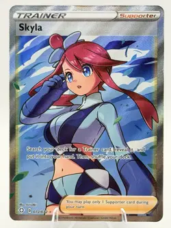 Pokemon Skyla Full Art Trainer-Supporter 072/072 Shining Fates Ultra Rare Holo - Image 1
