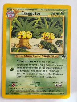 Pokemon Exeggutor Southern Islands Rare Regular 13/18 70 HP Stage 1 2001 LP - Image 1