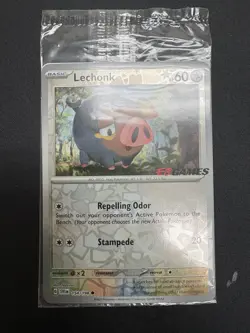 Pokemon SV Base Lechonk Reverse Holo EB Games Stamped Sealed Promo Australia - Image 1