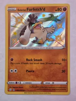 Galarian Farfetch'd SV063/SV122 Shining Fates Shiny Vault Pokemon Holo LP - Image 1